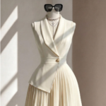 Olivia Pleated Work Dress - Image 2